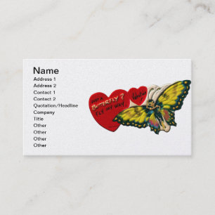 Carte De Visite Papillon Valentine - Voler
