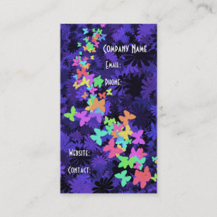 Carte De Visite Papillons aux couleurs bleues