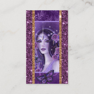 Carte De Visite Papillons violets de déesse art par Renee Lavoie