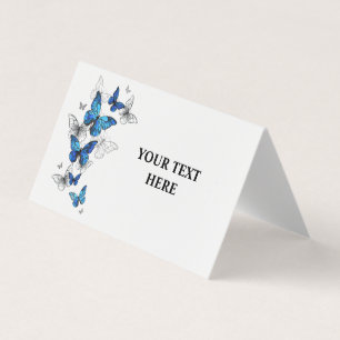Carte De Visite Papillons volants bleus Morpho