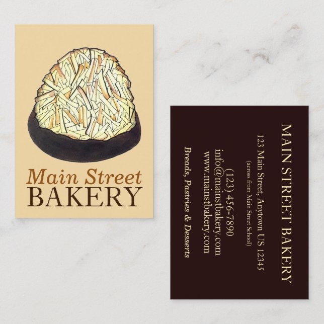 Carte De Visite Pâque Macaron Cookie Boulangerie juive Cuisine Kos (Devant / Derrière)
