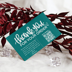 Carte De Visite Paquet Merci client Insérer un coupon de code QR