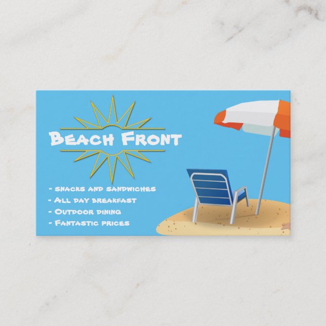 Carte De Visite Par la plage (Devant)