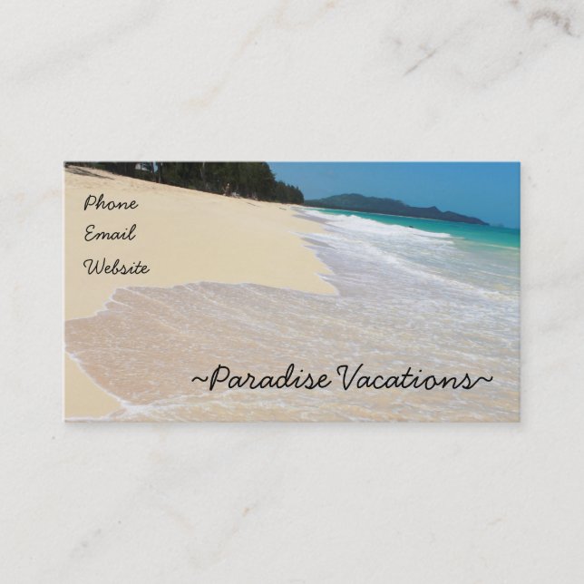 Carte De Visite Paradis (Devant)