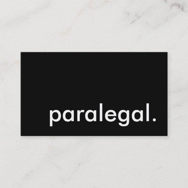 Carte De Visite paralégal. (Devant)
