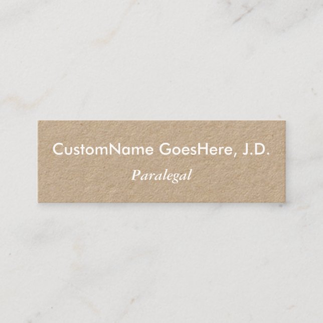 Carte de visite paralégal minimaliste (Devant)