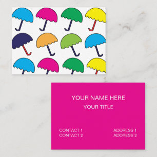 Carte De Visite Parapluie coloré