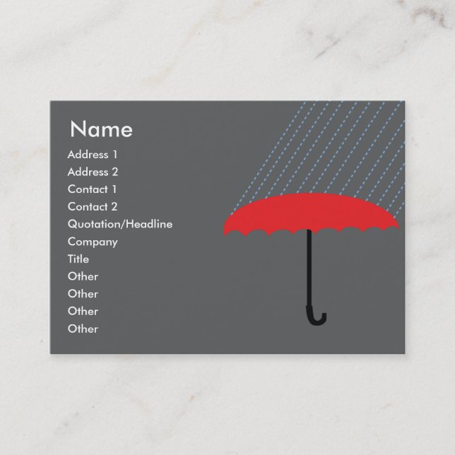 Carte De Visite Parapluie - potelé (Devant)