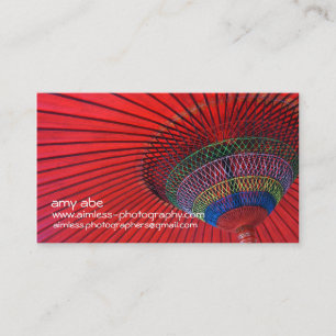 Carte De Visite Parapluie rouge