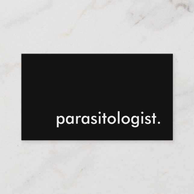 Carte De Visite parasitologue. (Devant)