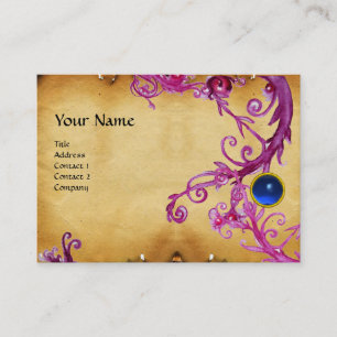 Carte De Visite PARC bleu GEM FLORENTINE BAROQUE MONOGRAM