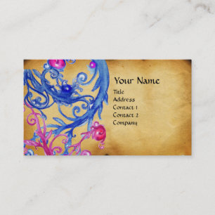 CARTE DE VISITE PARC BLEUE BERRIES SWIRLS
