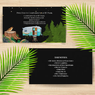 Carte De Visite Parc de camping rustique RV Park aménagement extér
