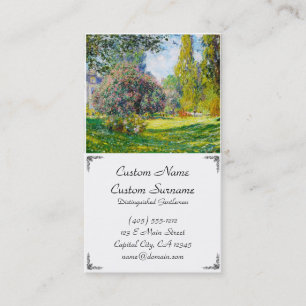 Carte De Visite Parc Monceau, Paris Claude Monet