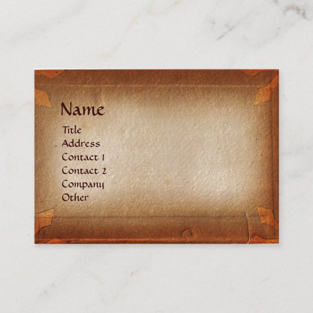 CARTE DE VISITE PARCHEMIN BROWN ANTIQUE (Devant)