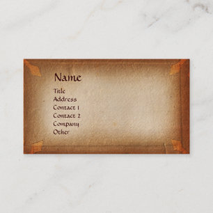 CARTE DE VISITE PARCHEMIN BROWN ANTIQUE