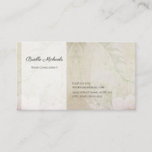 Carte De Visite Parchemin floral élégant pour n'importe quelle pro