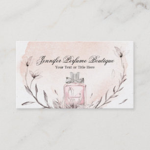 Carte De Visite Parfum Aquarelle Floral Huiles Essentielles Person