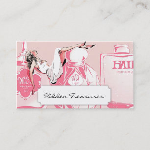 Carte de visite parfum, rose