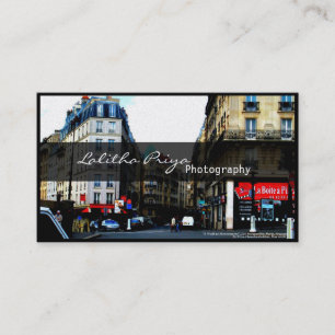 Carte de visite parisien de photographie