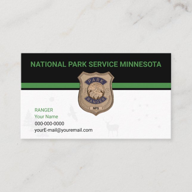 Carte de visite Park Ranger (Devant)