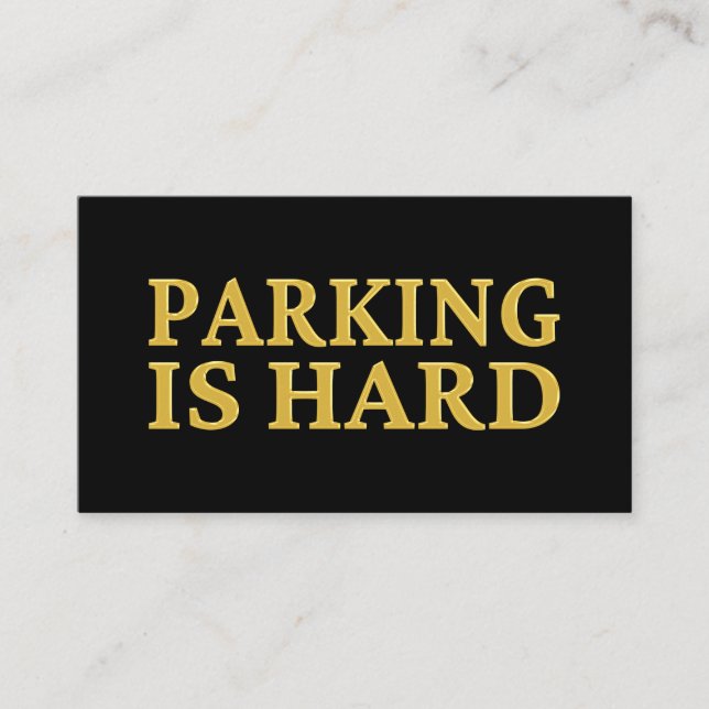 Carte De Visite Parking Difficile - Mauvais Parking (Devant)