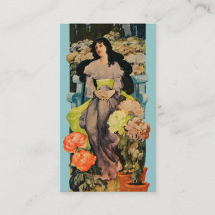 Carte De Visite Parmi les chrysanthèmes