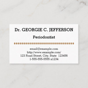 Carte de visite parodontiste minimal