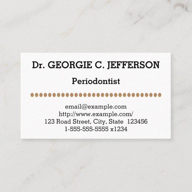 Carte de visite parodontiste minimal (Devant)
