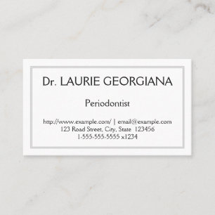 Carte de visite parodontiste simple et à clé fai