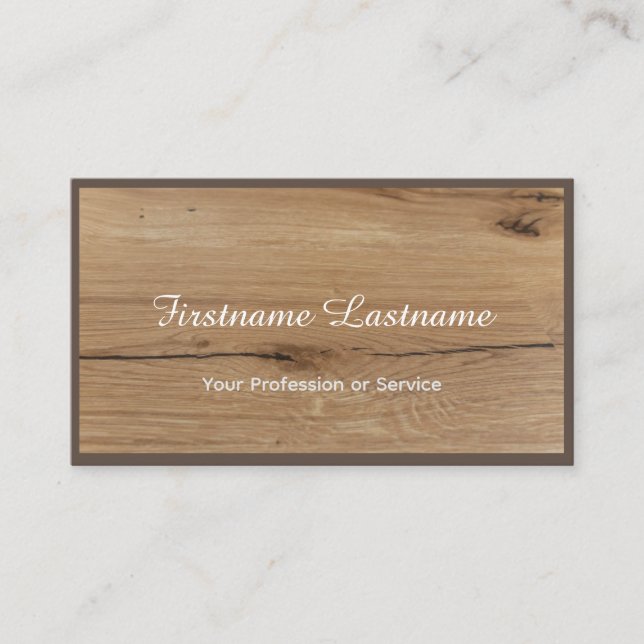 Carte De Visite Parquet 100% naturel en bois organique (Devant)