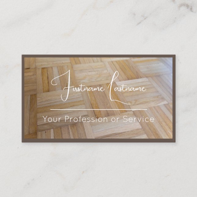 Carte De Visite Parquet 100% naturel en bois organique (Devant)