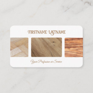 Carte De Visite Parquet de style naturel professionnel