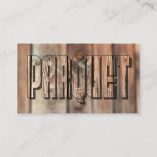 Carte De Visite parquet QR-Code au sol de style rustique en bois