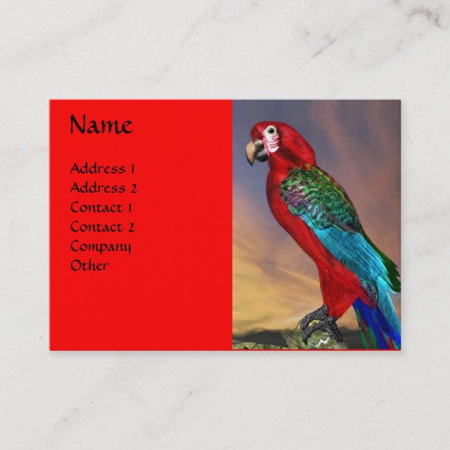 CARTE DE VISITE PARROS HYPER / ARBE ROUGE (Devant)