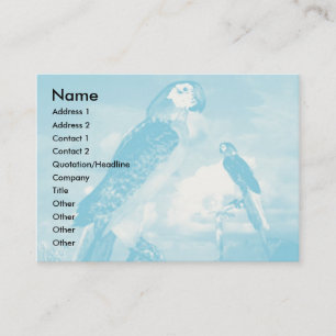 CARTE DE VISITE PARROS HYPER / BLEUE ARA