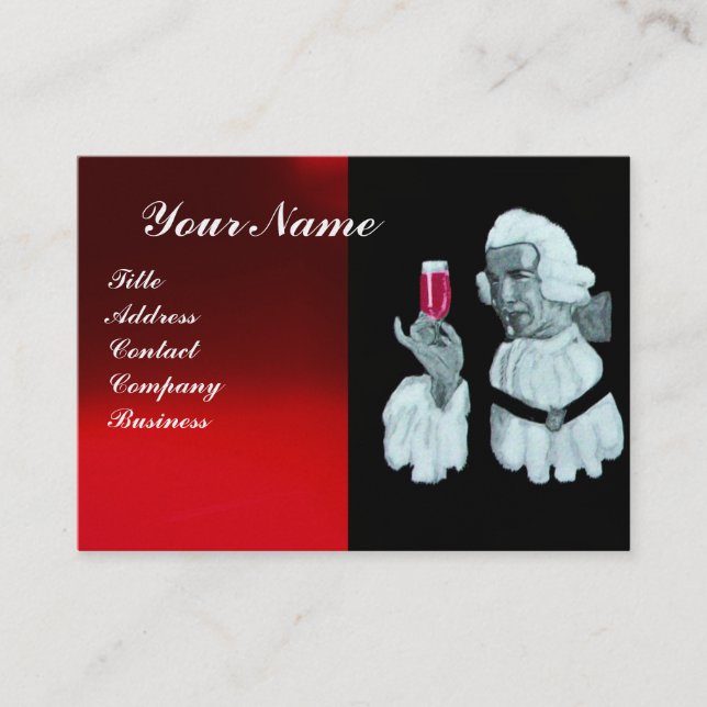 CARTE DE VISITE PARTI DÉGUSTATION DE VIN SOMMELIER, SCEAU DE CIRE  (Devant)