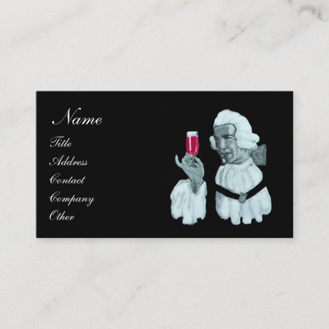 CARTE DE VISITE PARTI DÉGUSTATION DE VIN SOMMELIER, SCEAU DE CIRE  (Devant)