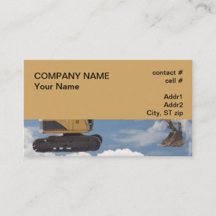 Carte De Visite partie dépistée d'excavatrice