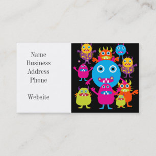 Carte De Visite Partie mignonne de créatures de coup drôle de