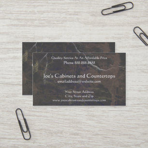 Carte De Visite Partie supérieure du comptoir de Cabinet