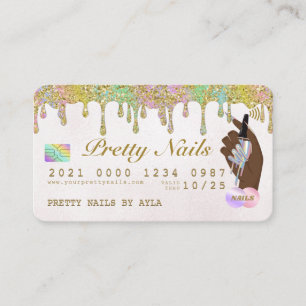 Carte De Visite Parties scintillant arc-en-ciel - Holographie - cr