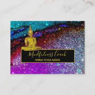 Carte De Visite *~* Parties scintillant arc-en-ciel Méditation du 