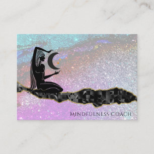 Carte De Visite *~* Parties scintillant arc-en-ciel Méditation GOD