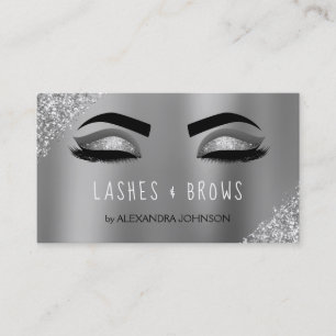 Carte De Visite Parties scintillant Argent Éclaircissement Eyelash