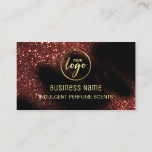 Carte De Visite Parties scintillant balayée par vent Parfum rouge 