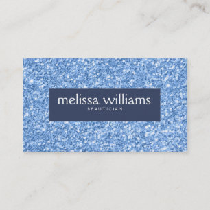 Carte De Visite Parties scintillant bleu clair texture bleu marine