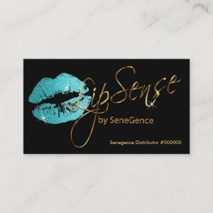 Carte De Visite Parties scintillant bleue Turquoise et or