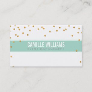 Carte De Visite Parties scintillant brillante or brillant confetti