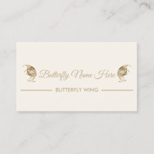 Carte De Visite Parties scintillant Butterfly Wings Swirl Gold